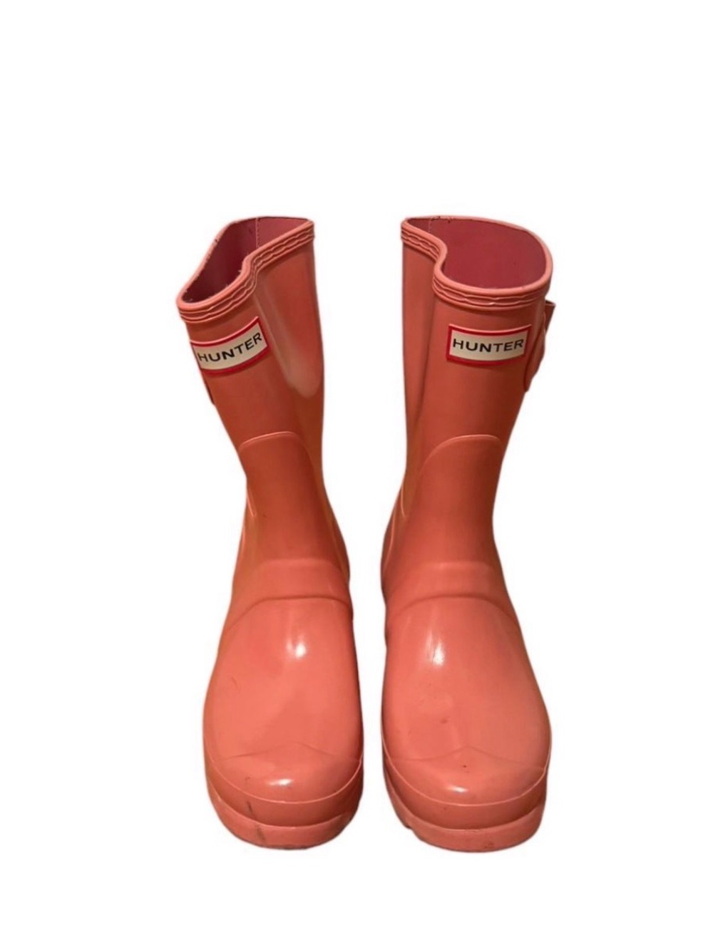 Pink hunter boots
